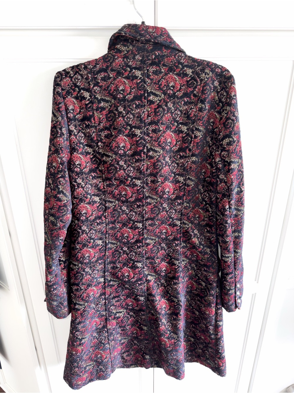 Free People Fox Trot Equestrian Coat Long Military Jacket Jacquard - Picture 4 of 12